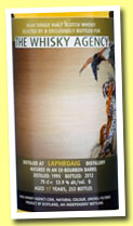 Laphroaig 17 yo 1995/2012 (53,9%, The Whisky Agency, bourbon barrel, 253 bottles)